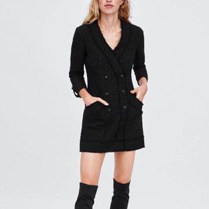 Zara- Tweed Blazer Dress UNWORN- Size XS
